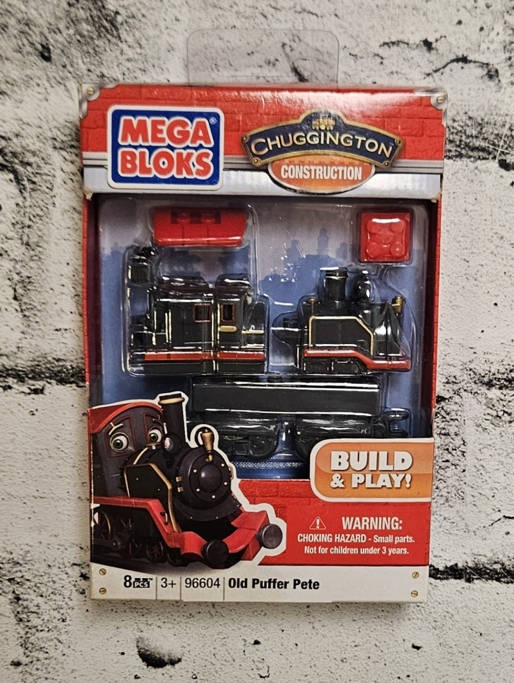 Mega Bloks Chuggington Old Puffer Pete Train Set Build Play 8pcs